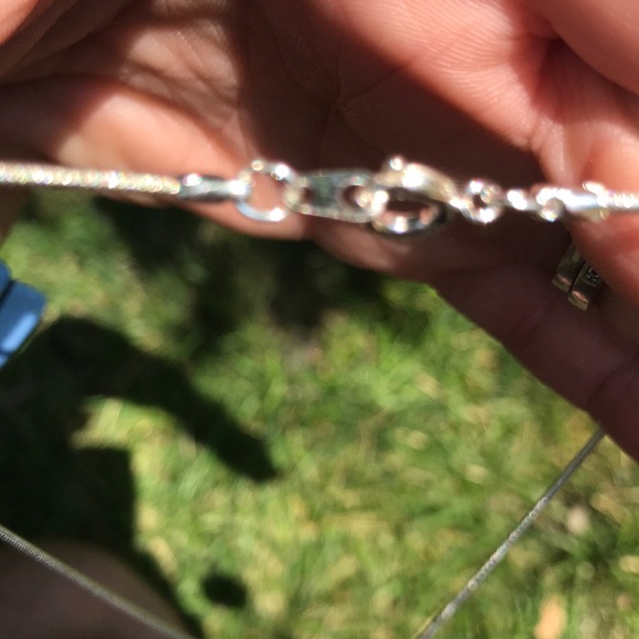 Stunning Purple Stone Pendant Necklace 18” Chain - Picture 3 of 7